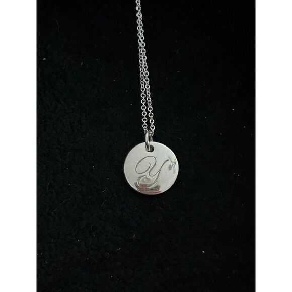 T&Co. 925 Initial Y Discs Necklace - Picture 5 of 9